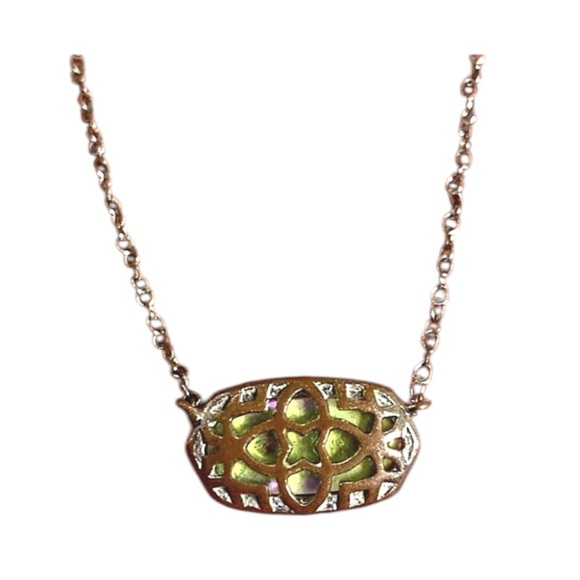 SOLD :: Kendra Scott Elisa Necklace w Dichroic Glass - Picture 2 of 5